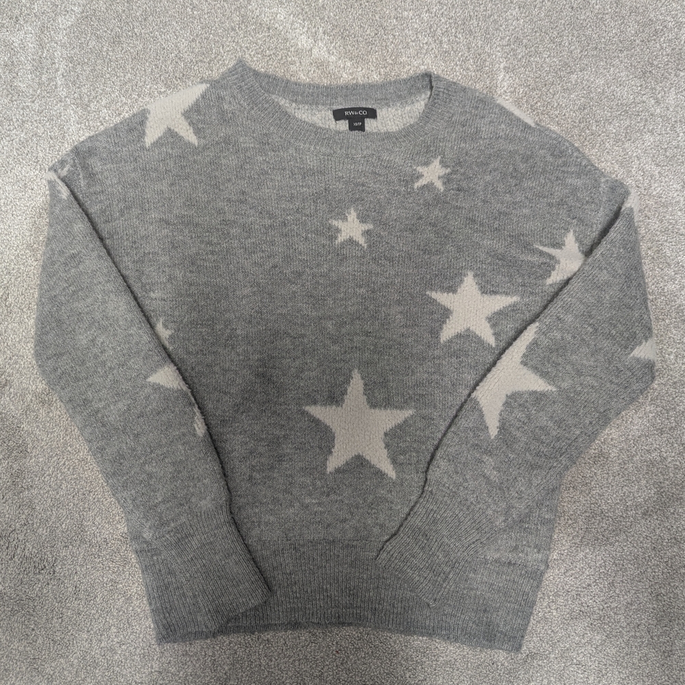 RW&Co. Heather Gray Knit Top